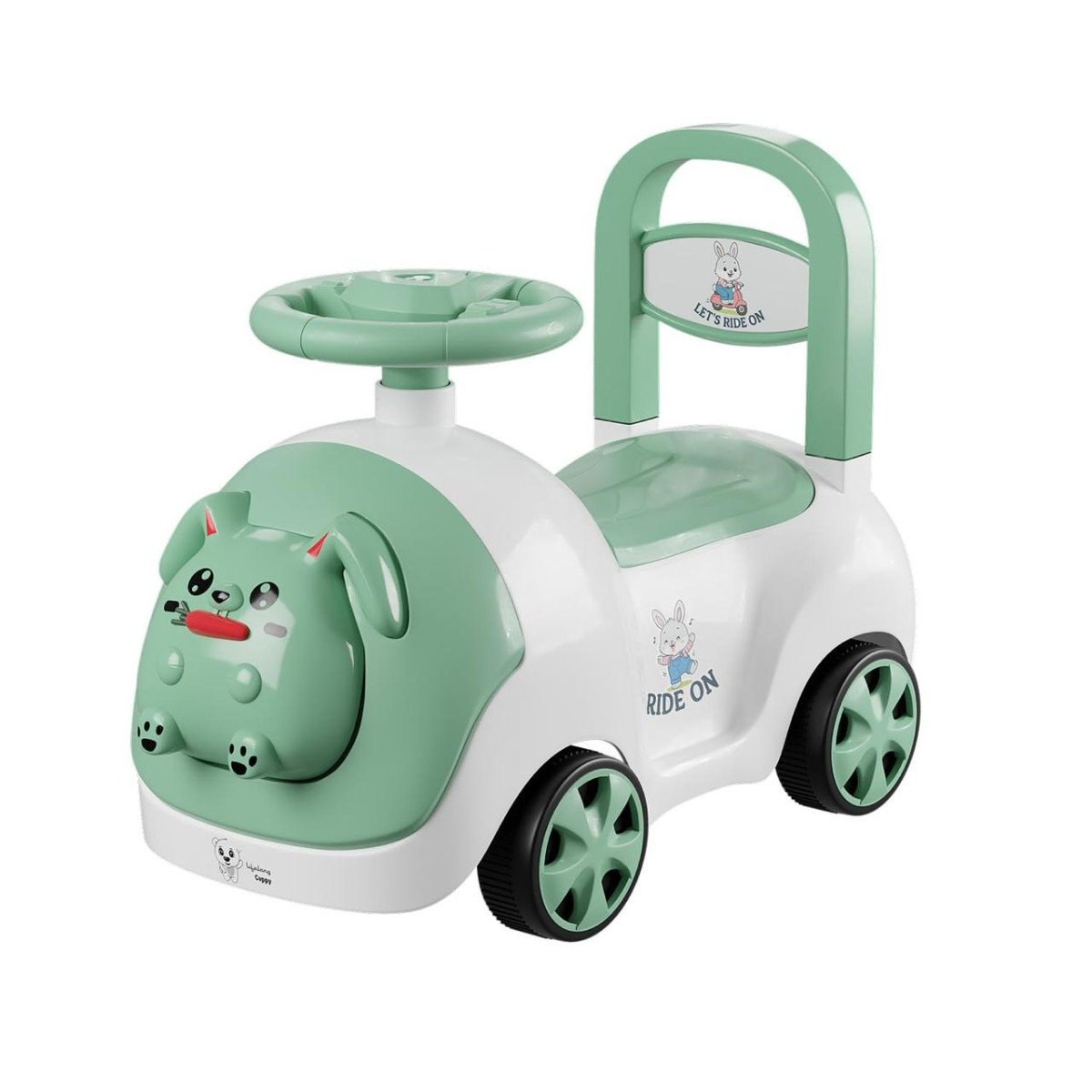 Lifelong Bunny Manual Push Rideon Toy Car With Bac