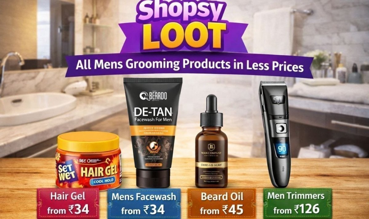 Shopsy Loot : All Men's grooming Products 

● Hair gel from 34 -

● Men's facewash from 34 -

● Beard oil from 45- 

● Men's trimmers from 126 -


More Details 👉 

📢 Join WhatsApp Deals
...