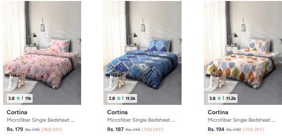 Myntra | Cortina Bedsheets starting 179 + Coupons



More Details 👉 

📢 Join WhatsApp Deals


#DealsHeaven #LootDeals #BestDeals
#deals 
#budgetfriendly 
#hotdeals
#trending
#dealoftheday