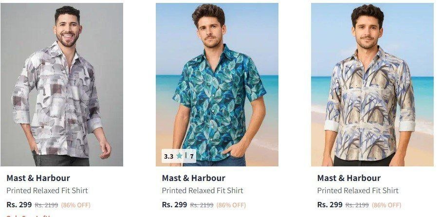🔥Myntra Loot : Men's Casual Shirt Starts Rs.179

MasterLink : 

Here & Now : 
Mast & Harbour : 
Roadster : 
The Indian Garage : 
Snitch : 
Campus Sutra : 

More Details 👉 

📢 Join WhatsApp De...
