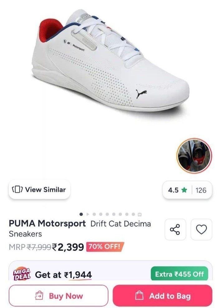 .

Puma Sneaker 🔥
2,192₹



Coupon : SPL10

More Details 👉 

📢 Join WhatsApp Deals


#DealsHeaven #LootDeals #BestDeals
#deals 
#budgetfriendly 
#hotdeals
#trending
#dealoftheday