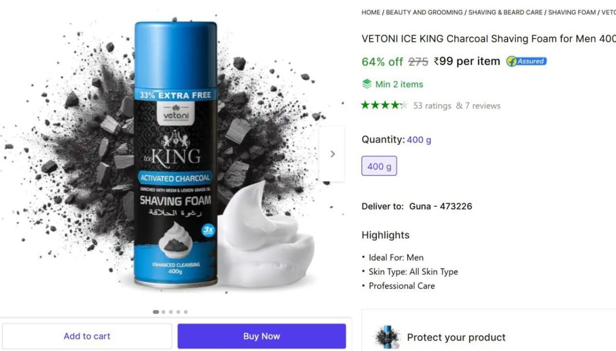 Shaving Foam for Men, 400ml @ ₹99



Min 2 Buy

More Details 👉 

📢 Join WhatsApp Deals


#DealsHeaven #LootDeals #BestDeals
#deals 
#budgetfriendly 
#hotdeals
#trending
#dealoftheday