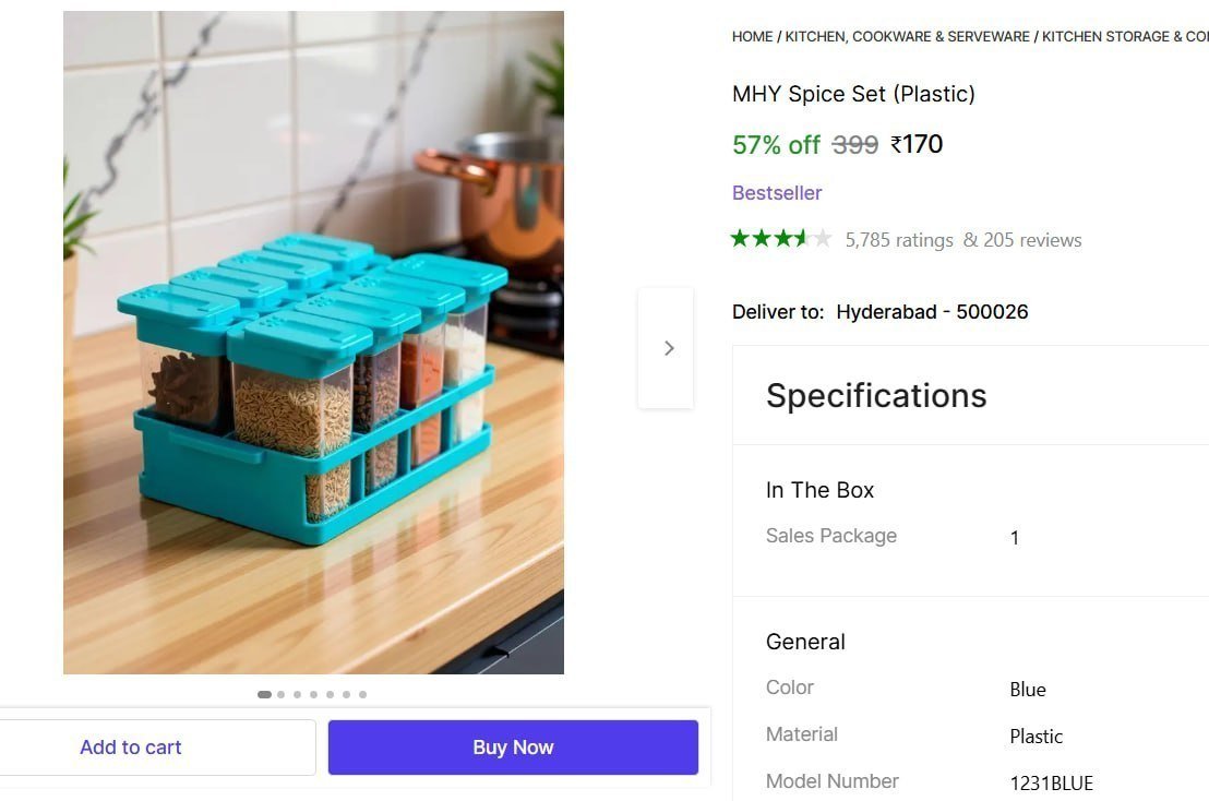 🔥  Spice Set (Plastic) @ Rs.170

🔗 

More Details 👉 

📢 Join WhatsApp Deals


#DealsHeaven #LootDeals #BestDeals
#deals 
#budgetfriendly 
#hotdeals
#trending
#dealoftheday