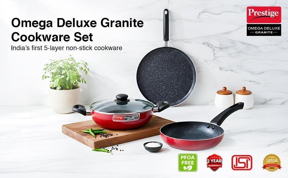Prestige Granite Non-stick 3pc Cookware Set 1567