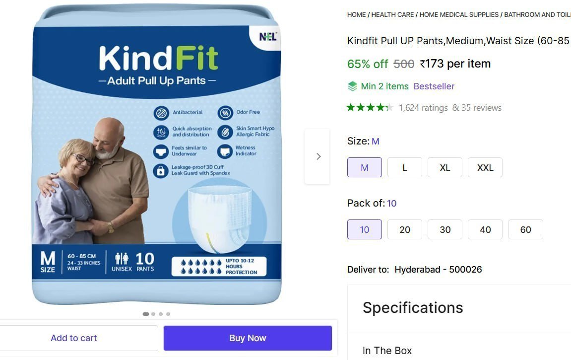 🔥  Adult Diapers - M (10 Pieces) @ ₹173

🔗 

Min. 2 Qty

More Details 👉 

📢 Join WhatsApp Deals


#DealsHeaven #LootDeals #BestDeals
#deals 
#budgetfriendly 
#hotdeals
#trending
#d...