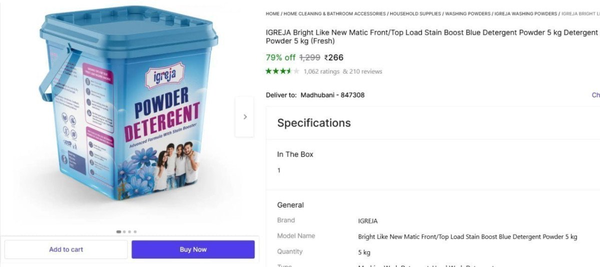 🔥  5 kg Detergent Powder 5 kg (Fresh) @ Rs.266

🔗 

More Details 👉 

📢 Join WhatsApp Deals


#DealsHeaven #LootDeals #BestDeals
#deals 
#budgetfriendly 
#hotdeals
#trending
#dealofth...