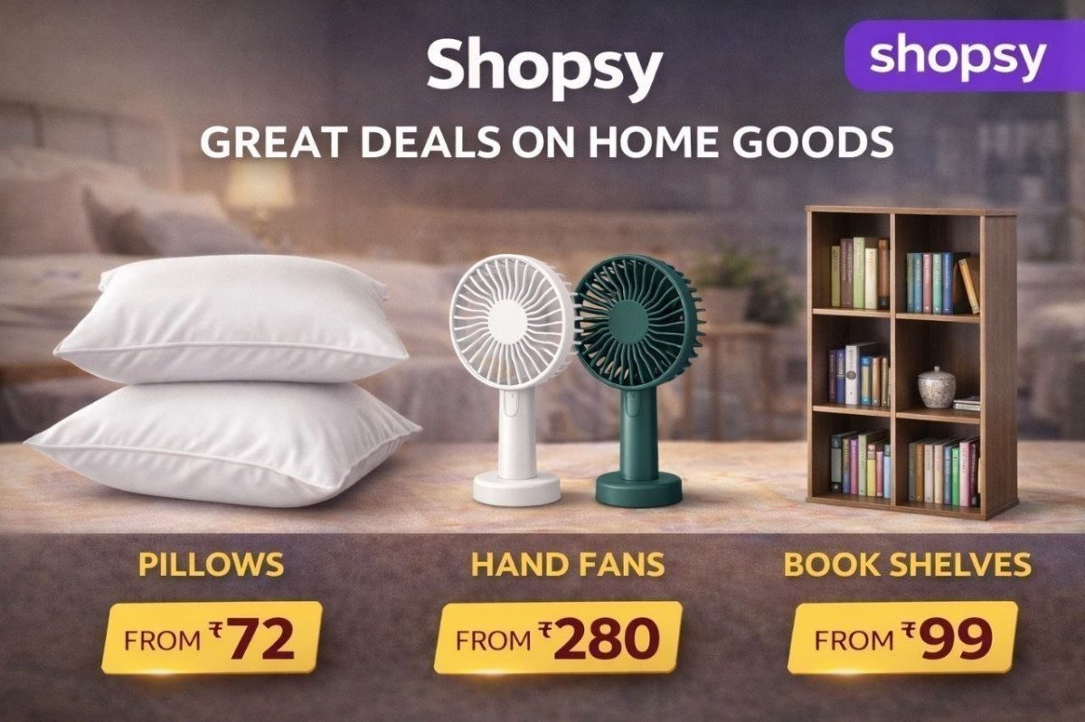 🔥  Shopsy Loot : Massive Discounts on Home Essentials

Pillows from ₹72 🔗 

Hand Fans from ₹280  🔗 

Book Shelves from ₹99 🔗 

More Details 👉 

📢 Join WhatsApp Deals


#Dea...