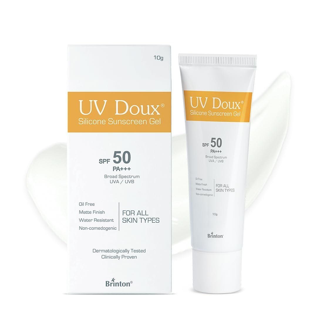 🔥UV Doux Silicone Sunscreen Gel SPF 50 PA+++|India’s No.1 Dermatologist Recommended Brand|Invitro,In-Vivo Tested|UVA/UVB Protection, Benzene Free|No White Cast |Oily & Acne-Prone Skin |10 g

🎁...
