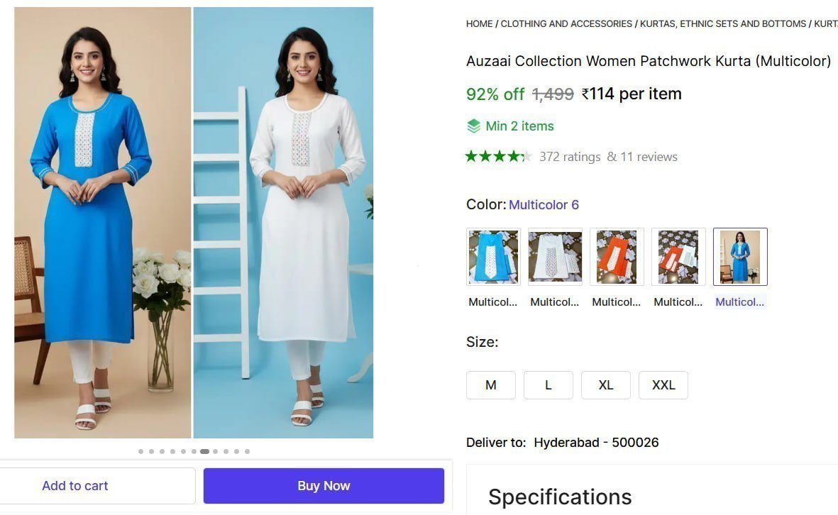 🔥  Women Patchwork Kurta (Multicolor) @ Rs.114

🔗 

Min. 2 Qty

More Details 👉 

📢 Join WhatsApp Deals


#DealsHeaven #LootDeals #BestDeals
#deals 
#budgetfriendly 
#hotdeals
#trendi...