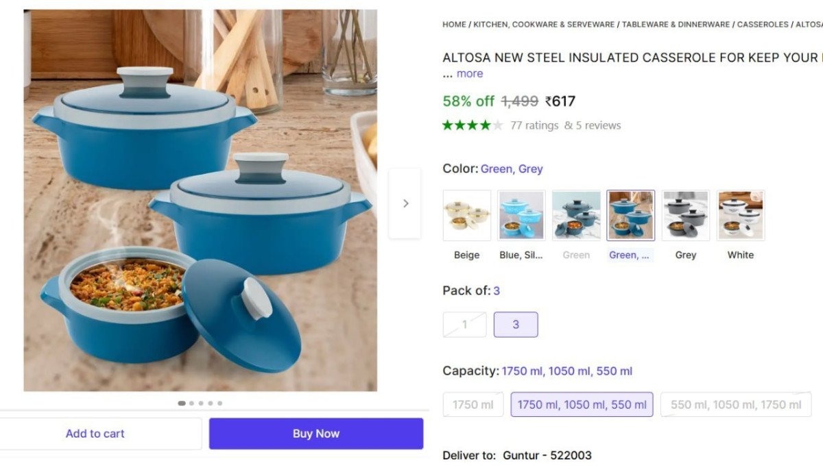 🔥  Pack of 3 Thermoware Casserole Set @ ₹617

🔗 

More Details 👉 

📢 Join WhatsApp Deals


#DealsHeaven #LootDeals #BestDeals
#deals 
#budgetfriendly 
#hotdeals
#trending
#dealofth...