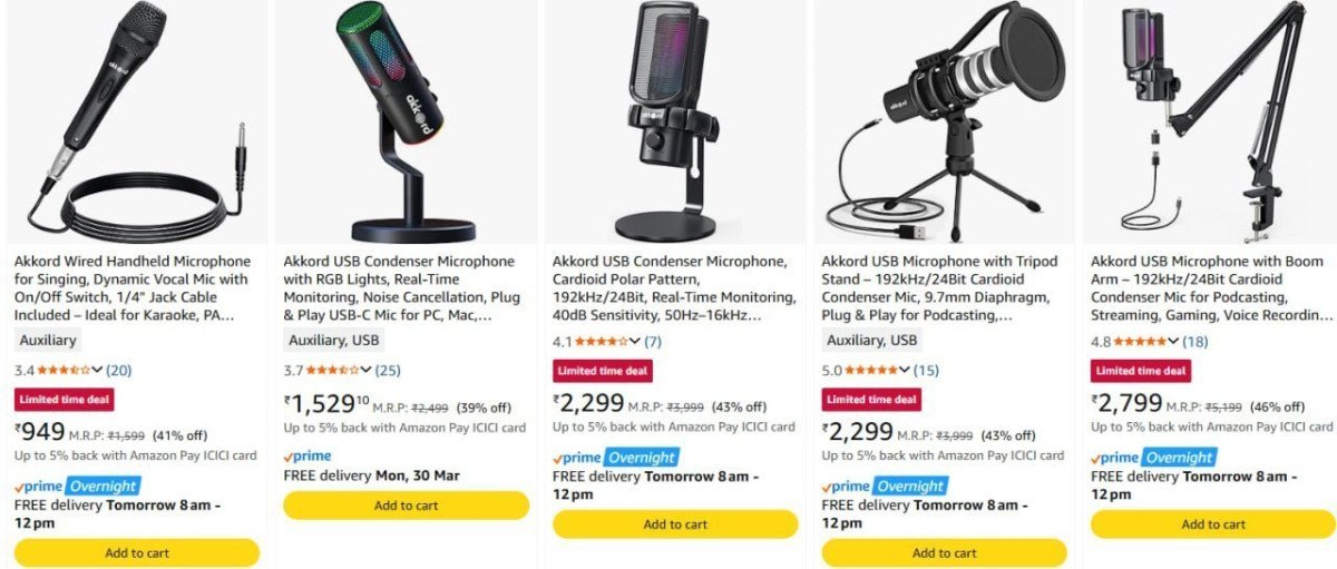 Microphone & Music Instrument Starts @ 949.



More Details 👉 

📢 Join WhatsApp Deals


#DealsHeaven #LootDeals #BestDeals
#deals 
#budgetfriendly 
#hotdeals
#trending
#dealoftheday