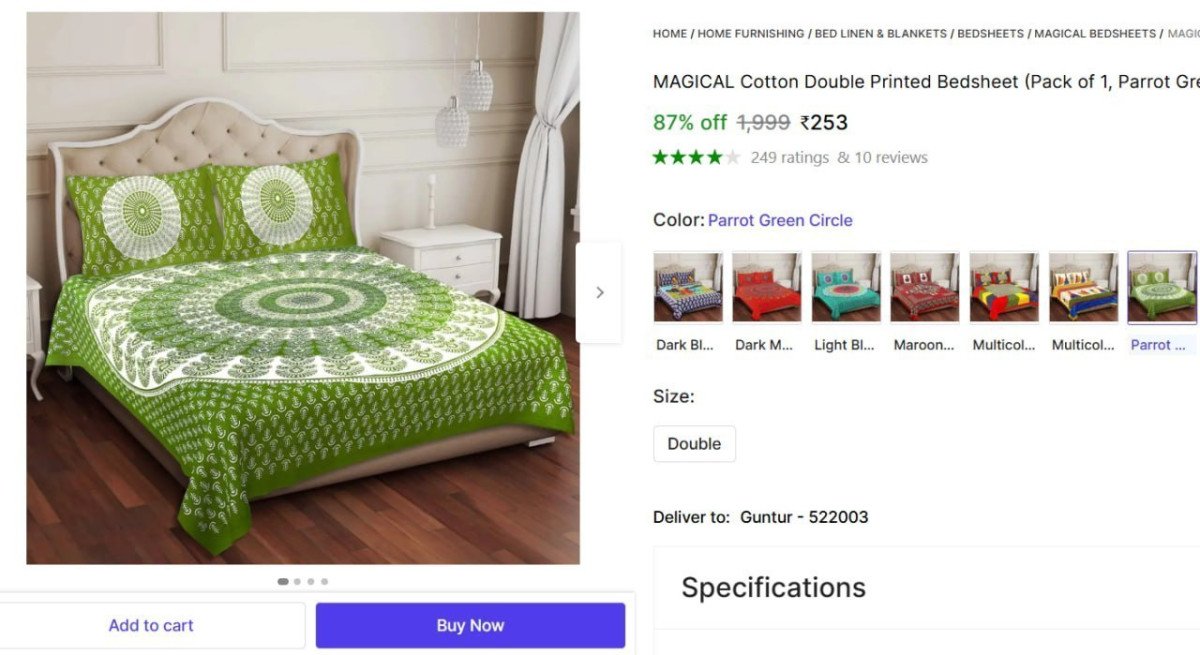 🔥  Double Printed Bedsheet With 2 Pillow Covers @ ₹253

🔗 

More Details 👉 

📢 Join WhatsApp Deals


#DealsHeaven #LootDeals #BestDeals
#deals 
#budgetfriendly 
#hotdeals
#trending...