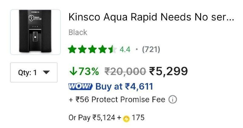 Water Purifier Loot 

5299 : 
5157 : 

No Service Required for 2 Years.

More Details 👉 

📢 Join WhatsApp Deals


#DealsHeaven #LootDeals #BestDeals
#deals 
#budgetfriendly 
#hotdeals
#trendin...