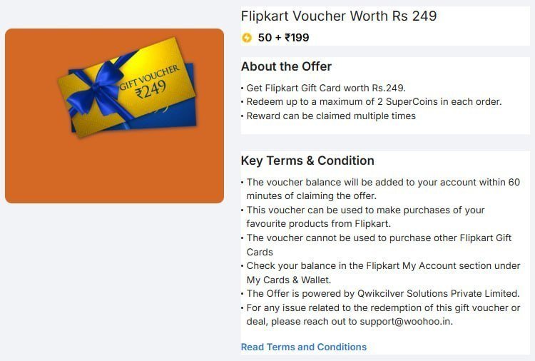 Flipkart Gift Card Using Supercoin

Rs.249 Gift Card At 249 Supercoin 



Rs.499 Gift Card Using 499 Supercoin  



More Details 👉 

📢 Join WhatsApp Deals


#DealsHeaven #LootDeals #BestDeals
#d...