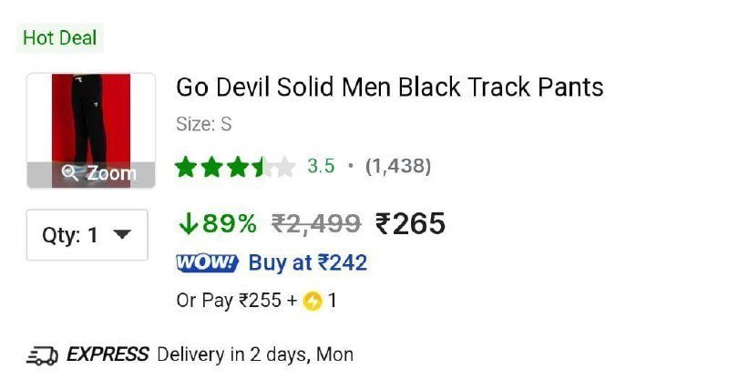 Grab : Go devil Mens track pant 89% off @ 265



More Details 👉 

📢 Join WhatsApp Deals


#DealsHeaven #LootDeals #BestDeals
#deals 
#budgetfriendly 
#hotdeals
#trending
#dealoftheday