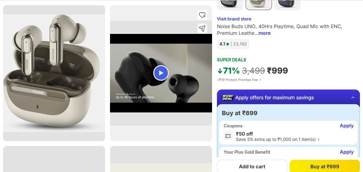 Noise Buds UNO @ 999.



More Details 👉 

📢 Join WhatsApp Deals


#DealsHeaven #LootDeals #BestDeals
#deals 
#budgetfriendly 
#hotdeals
#trending
#dealoftheday