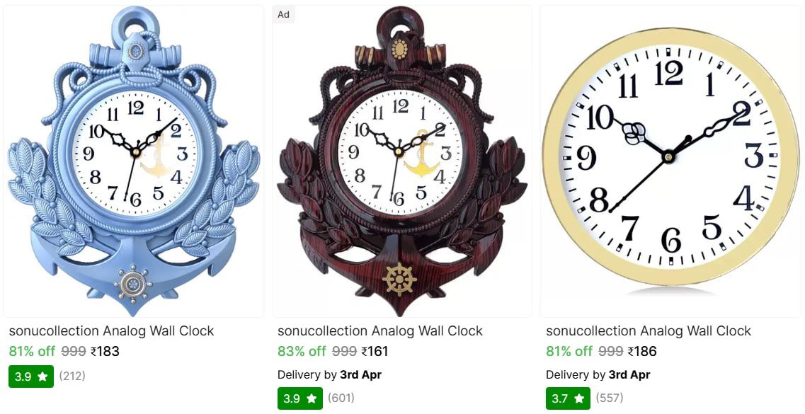 🔥  Wall Clocks From ₹161

🔗 
🔗 

More Details 👉 

📢 Join WhatsApp Deals


#DealsHeaven #LootDeals #BestDeals
#deals 
#budgetfriendly 
#hotdeals
#trending
#dealoftheday