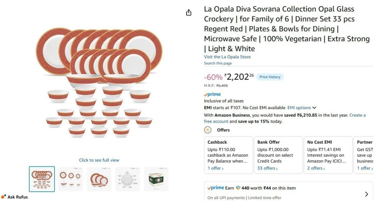 Cello 33 pc dinner set @2202.



More Details 👉 

📢 Join WhatsApp Deals


#DealsHeaven #LootDeals #BestDeals
#deals 
#budgetfriendly 
#hotdeals
#trending
#dealoftheday