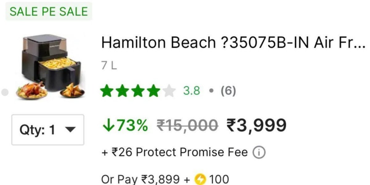 Hamilton 7 Ltr Air Fryer 3999