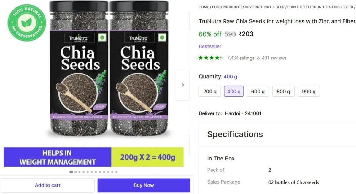 TruNutra Raw Chia Seeds (400 g, Pack of 2) @ ₹203



More Details 👉 

📢 Join WhatsApp Deals


#DealsHeaven #LootDeals #BestDeals
#deals 
#budgetfriendly 
#hotdeals
#trending
#dealoftheday