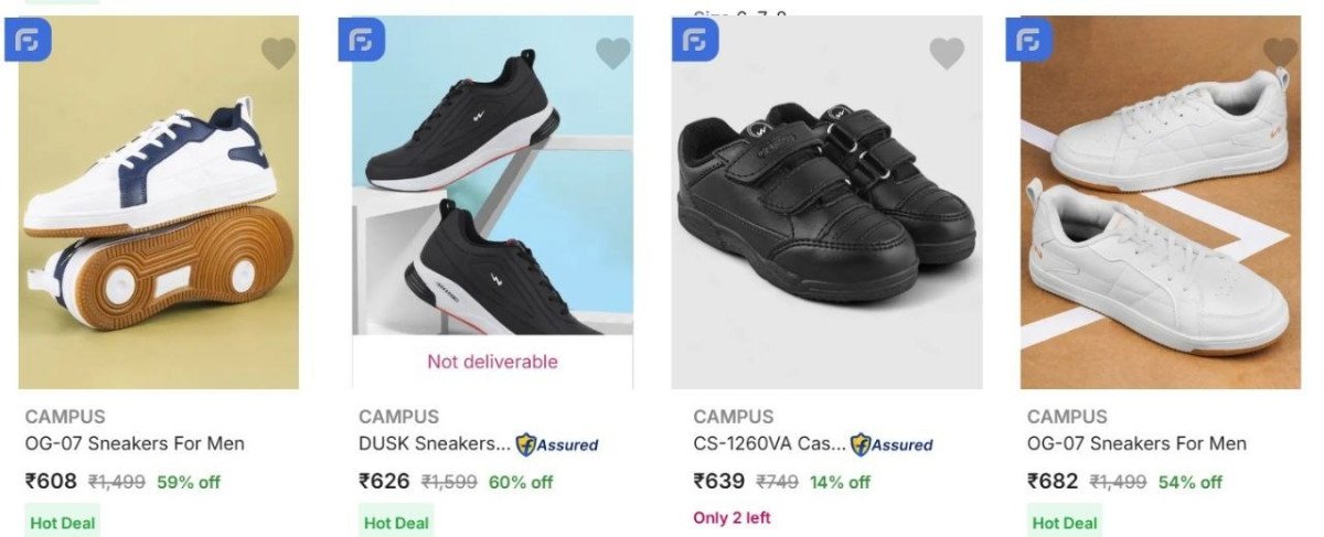 🔥🔥Upto 60% Off On Campus shoes starting from ₹523

Buy Here : 

More Details 👉 

📢 Join WhatsApp Deals


#DealsHeaven #LootDeals #BestDeals
#deals 
#budgetfriendly 
#hotdeals
#trending...