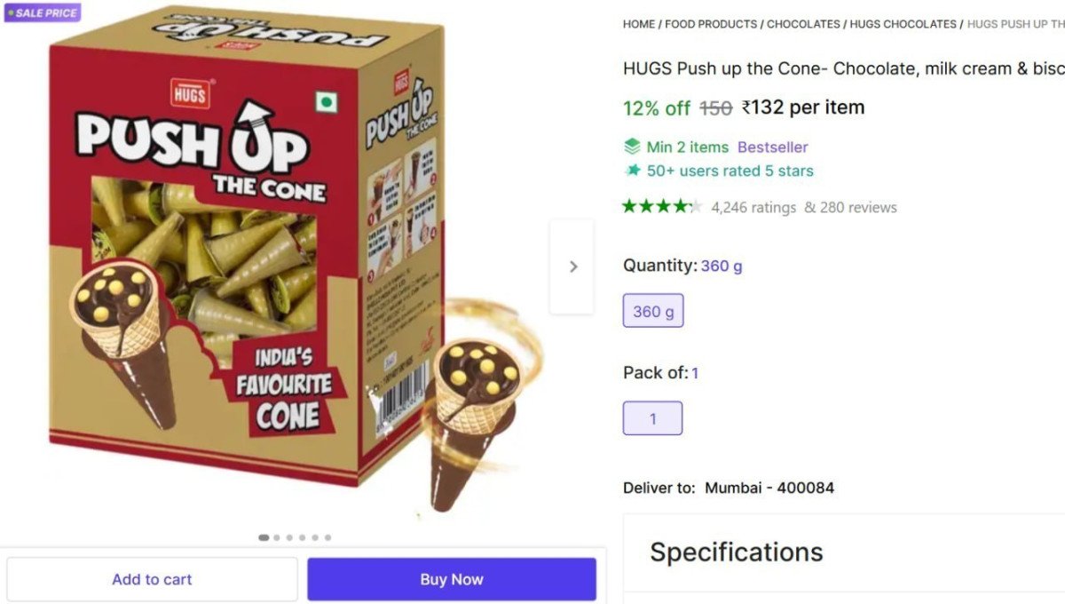 Choco Wafer Cone (30 Pcs) 132min 2 Qty