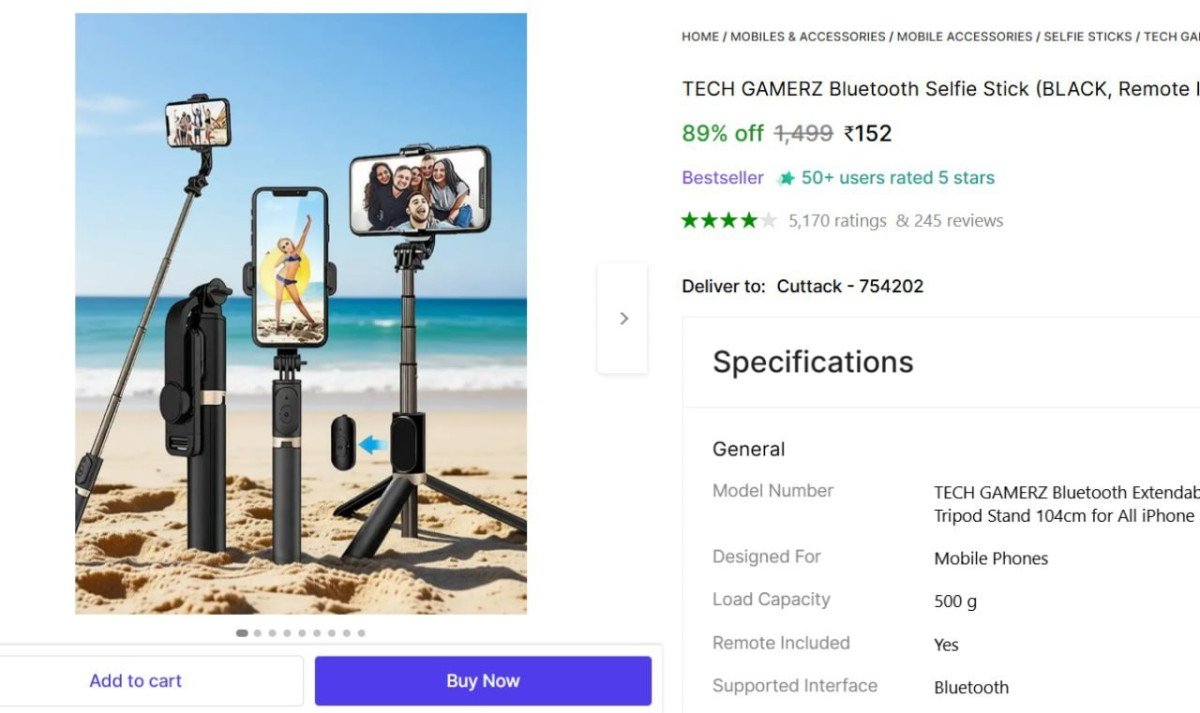 🔥  Bluetooth Selfie Stick @ Rs.152

🔗 

Min. 2 Qty

More Details 👉 

📢 Join WhatsApp Deals


#DealsHeaven #LootDeals #BestDeals
#deals 
#budgetfriendly 
#hotdeals
#trending
#dealofth...