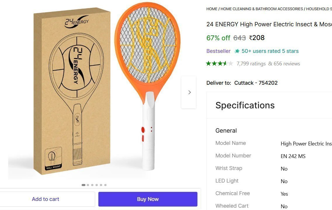 🔥  Electric Insect & Mosquito Bat Killer @ ₹208

🔗 

More Details 👉 

📢 Join WhatsApp Deals


#DealsHeaven #LootDeals #BestDeals
#deals 
#budgetfriendly 
#hotdeals
#trending
#dealo...
