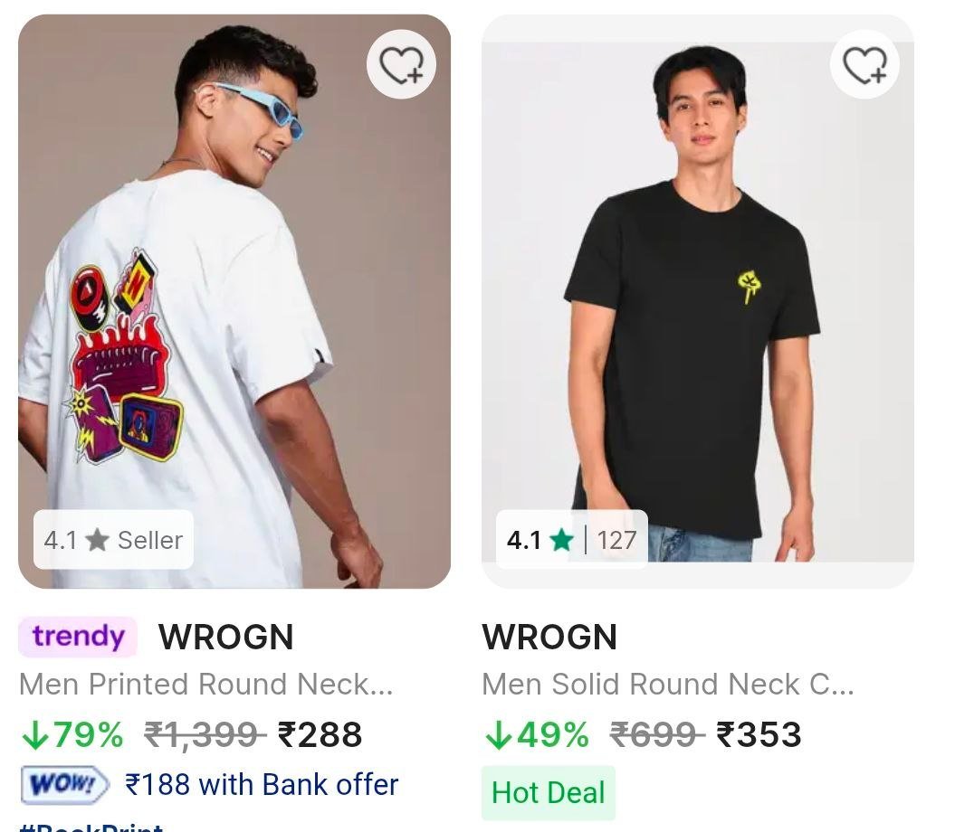 Flipkart | Upto 79% Off - Wrogn Men's T Shirts

Starting  Rs.288

🔗 

More Details 👉 

📢 Join WhatsApp Deals


#DealsHeaven #LootDeals #BestDeals
#deals 
#budgetfriendly 
#hotdeals
#trendin...