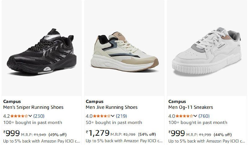 Upto 64% Off on Campus Footwear 



More Details 👉 

📢 Join WhatsApp Deals


#DealsHeaven #LootDeals #BestDeals
#deals 
#budgetfriendly 
#hotdeals
#trending
#dealoftheday