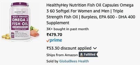 Upto 65% OFF HealthyHey Omega 3 Fish Oil & Magnesium Glycinate Capsules

🔗Link : 

• Apply 2% Off Coupon
• Apply Coupon : HEALTHYHEY10 (Extra 10% Discount)

More Details 👉 

📢 Join WhatsA...