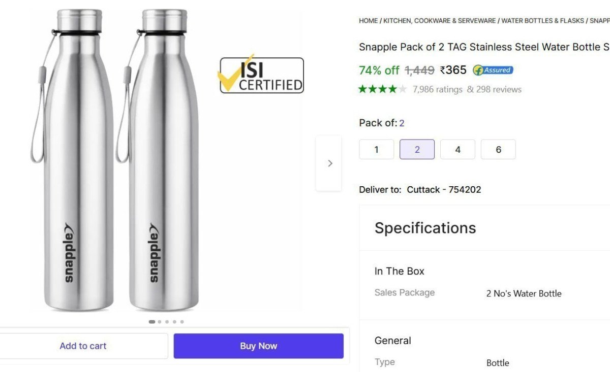 Pack of 2 TAG Stainless Steel Water Bottle @ Rs.365

 

More Details 👉 

📢 Join WhatsApp Deals


#DealsHeaven #LootDeals #BestDeals
#deals 
#budgetfriendly 
#hotdeals
#trending
#dealoftheday