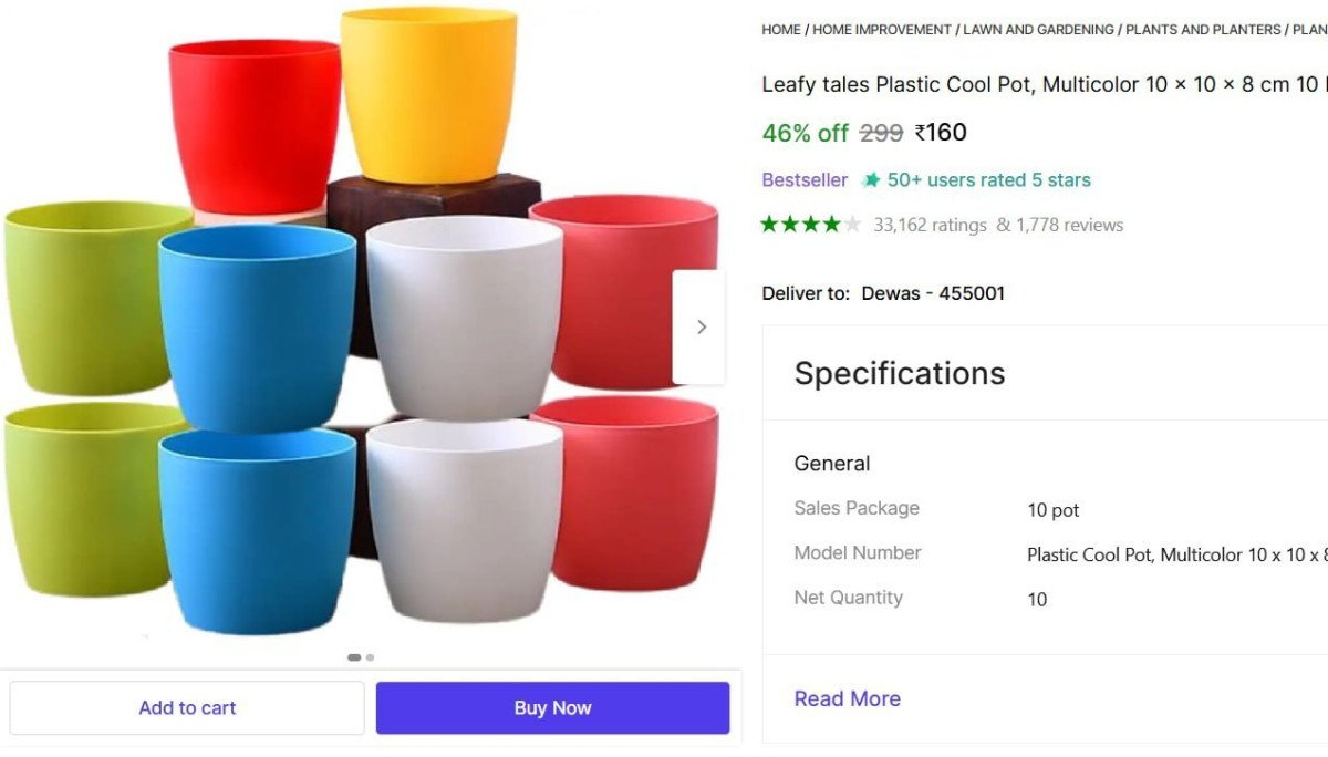 Plant Container Set (Pack of 10) @ ₹160

 

More Details 👉 

📢 Join WhatsApp Deals


#DealsHeaven #LootDeals #BestDeals
#deals 
#budgetfriendly 
#hotdeals
#trending
#dealoftheday