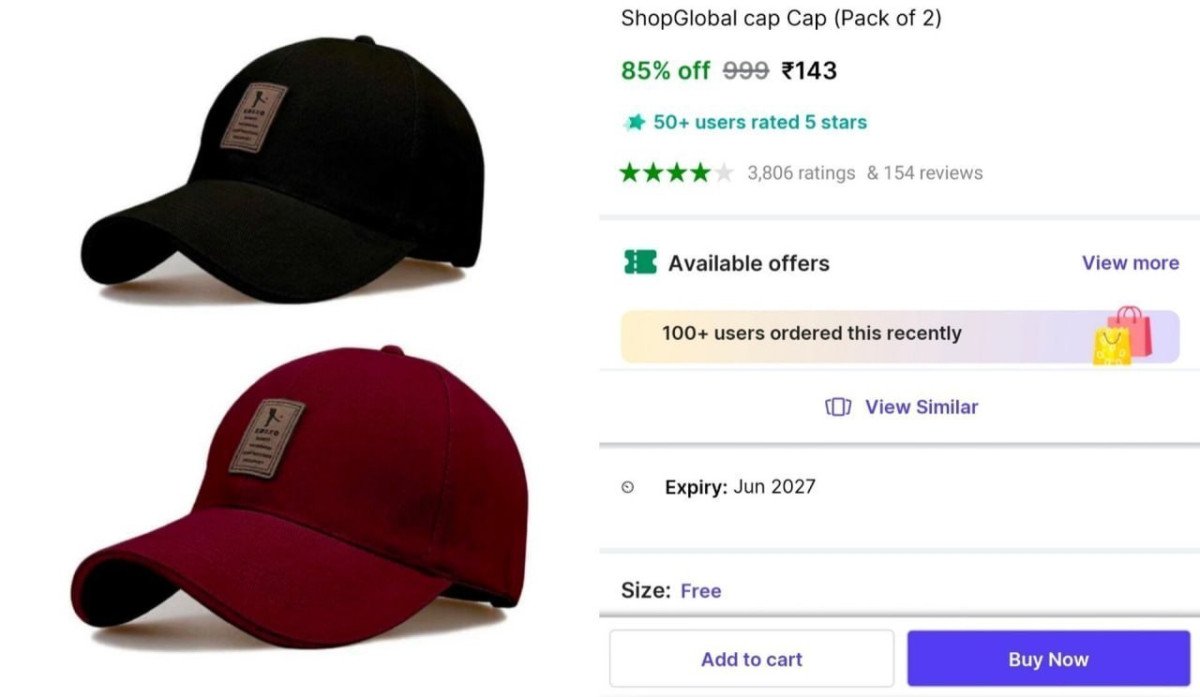 Pack of 2 Cap at ₹143



More Details 👉 

📢 Join WhatsApp Deals


#DealsHeaven #LootDeals #BestDeals
#deals 
#budgetfriendly 
#hotdeals
#trending
#dealoftheday