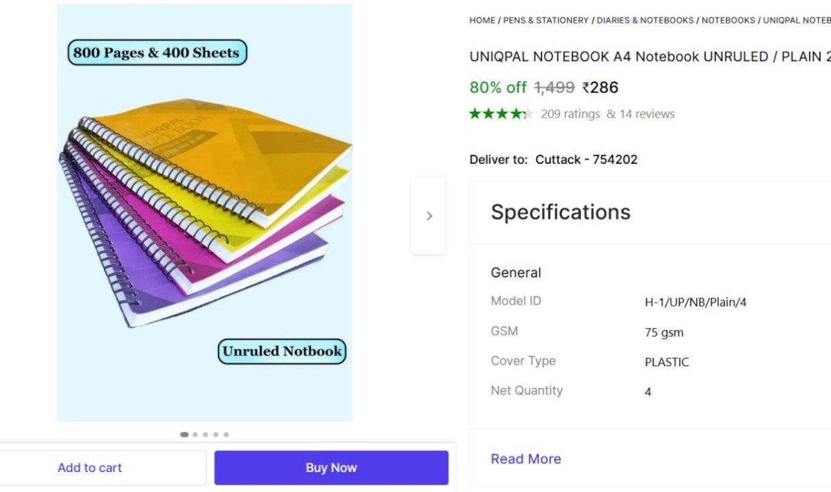 🔥  NOTEBOOK A4 Notebook UNRULED @ Rs.286

🔗 

More Details 👉 

📢 Join WhatsApp Deals


#DealsHeaven #LootDeals #BestDeals
#deals 
#budgetfriendly 
#hotdeals
#trending
#dealoftheday