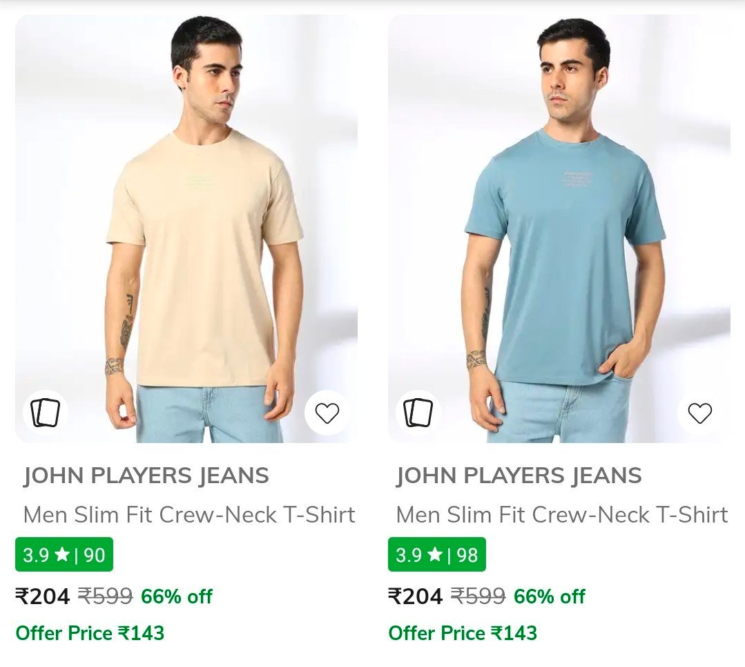 Ajio 70 On John Players Brand Clothing T-shirts Jeans Shirts