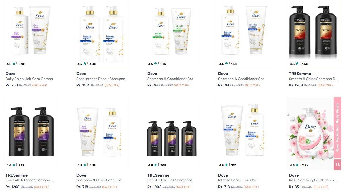 Myntra | Dove, Tresemme 1L Shampoos 60 - 70% Off

👉Link : 

More Details 👉 

📢 Join WhatsApp Deals


#DealsHeaven #LootDeals #BestDeals
#deals 
#budgetfriendly 
#hotdeals
#trending
#dealoft...