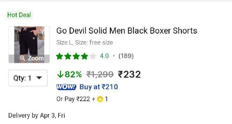 Go devil black shorts 82% off @ 232



More Details 👉 

📢 Join WhatsApp Deals


#DealsHeaven #LootDeals #BestDeals
#deals 
#budgetfriendly 
#hotdeals
#trending
#dealoftheday