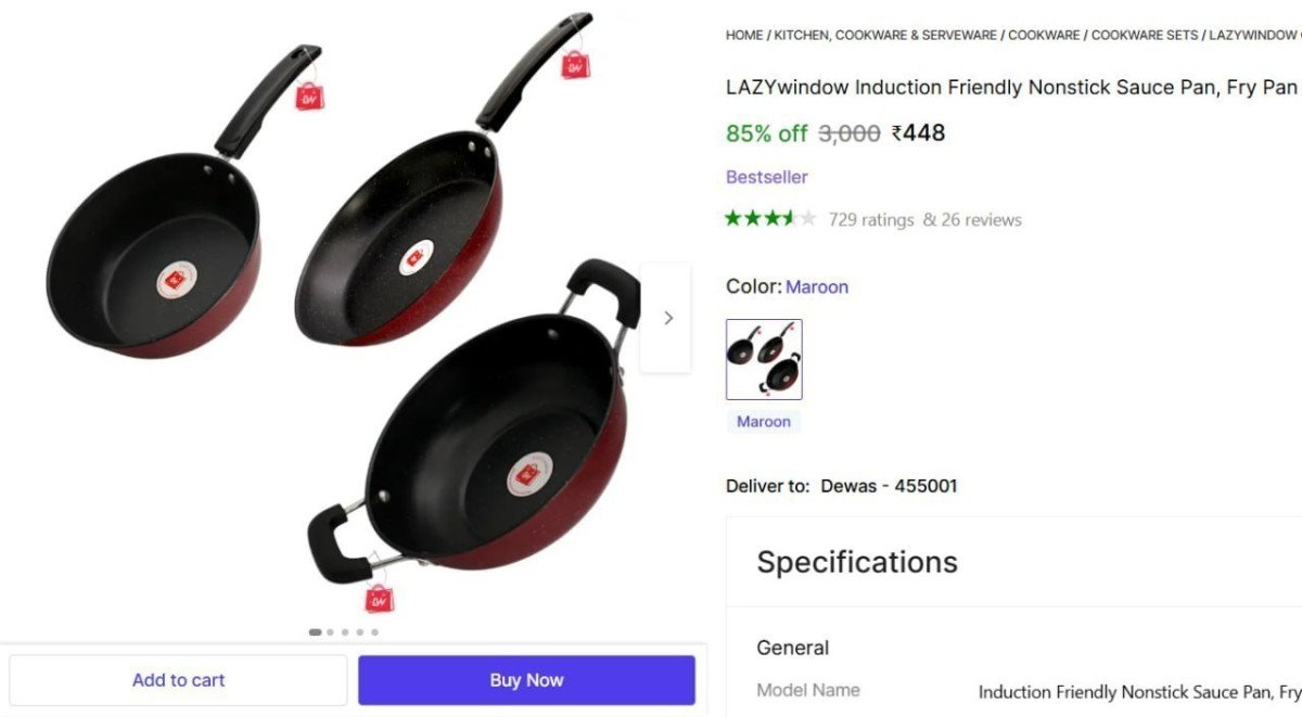 🔥  Non-Stick Cookware Set at ₹448

🔗 

More Details 👉 

📢 Join WhatsApp Deals


#DealsHeaven #LootDeals #BestDeals
#deals 
#budgetfriendly 
#hotdeals
#trending
#dealoftheday