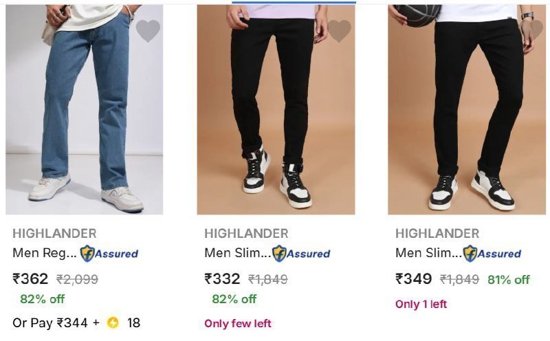 Highlander Men’s Jeans from 362



More Details 👉 

📢 Join WhatsApp Deals


#DealsHeaven #LootDeals #BestDeals
#deals 
#budgetfriendly 
#hotdeals
#trending
#dealoftheday