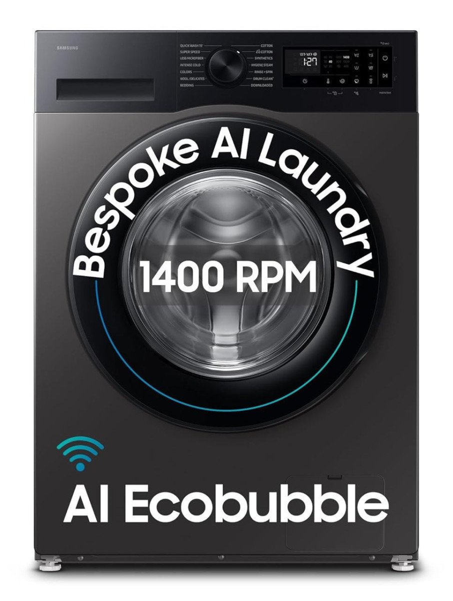 Samsung 9 Kg 5 Star Ai Ecobubble Super Speed Wi-fi Hygiene Steam With Inbui