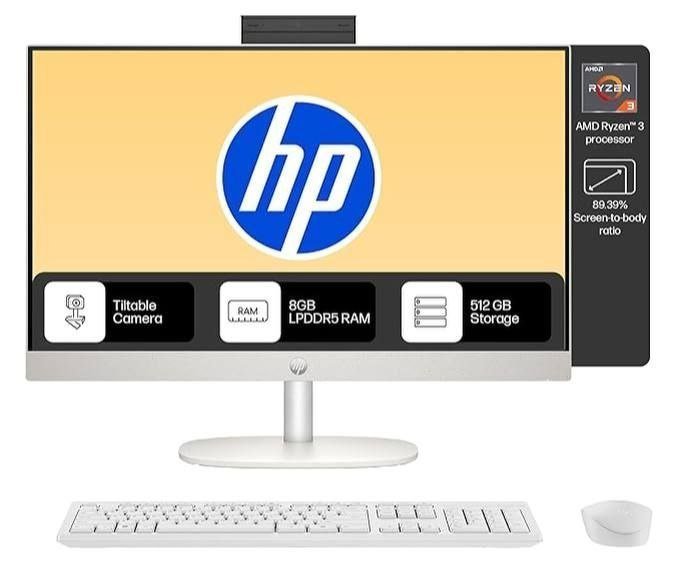 Hp Aio 24 Ryzen 3 8gb 512gb Ssd Wireless Keyboard Mouse 44490apply 2000 Cou