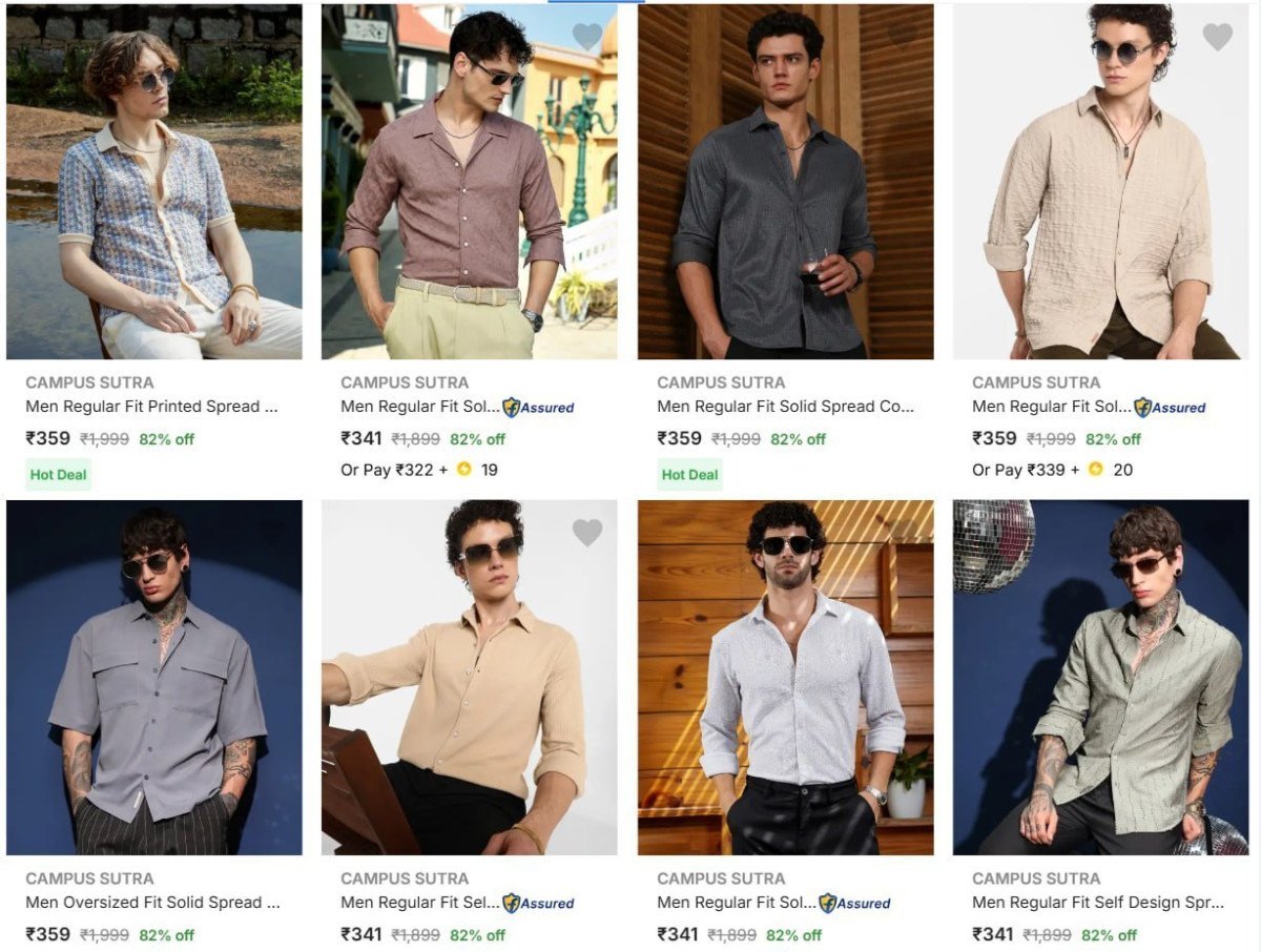 Upto 82% Off On Branded Shirts.

Campus Sutra: 
Bear House: 
Snitch & Wrogn: 

More Details 👉 

📢 Join WhatsApp Deals


#DealsHeaven #LootDeals #BestDeals
#deals 
#budgetfriendly 
#hotdeals
#t...