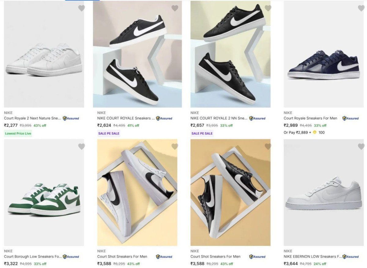 Flat 43 On Nike Sneakers 20 On Online Payment
