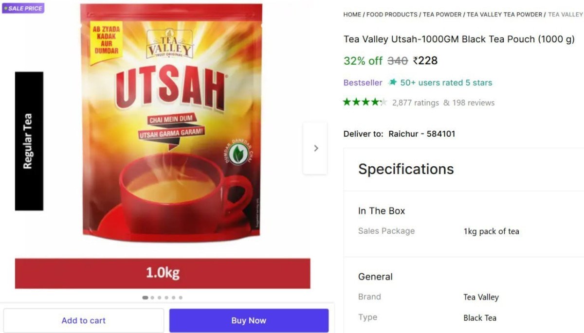 Tea Valley Utsahtea 1kg 228