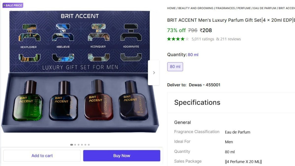 🔥  Luxury Perfume Set of 4 at ₹208

🔗 

More Details 👉 

📢 Join WhatsApp Deals


#DealsHeaven #LootDeals #BestDeals
#deals 
#budgetfriendly 
#hotdeals
#trending
#dealoftheday