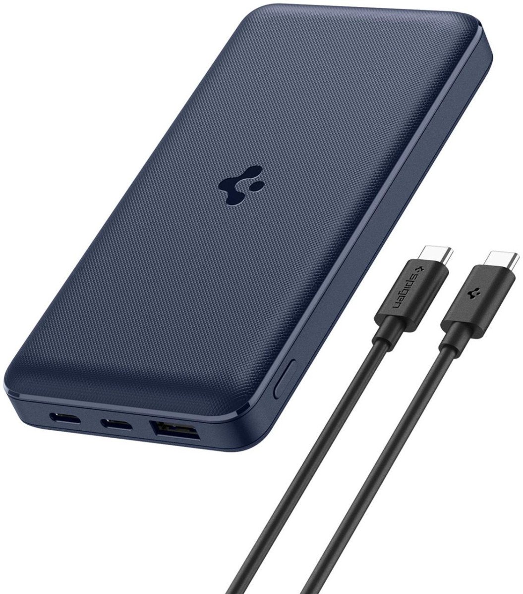 Spigen 20000 Mah 22 5 W Power Bank (navy Blue Lithium Polymer Fast Charging