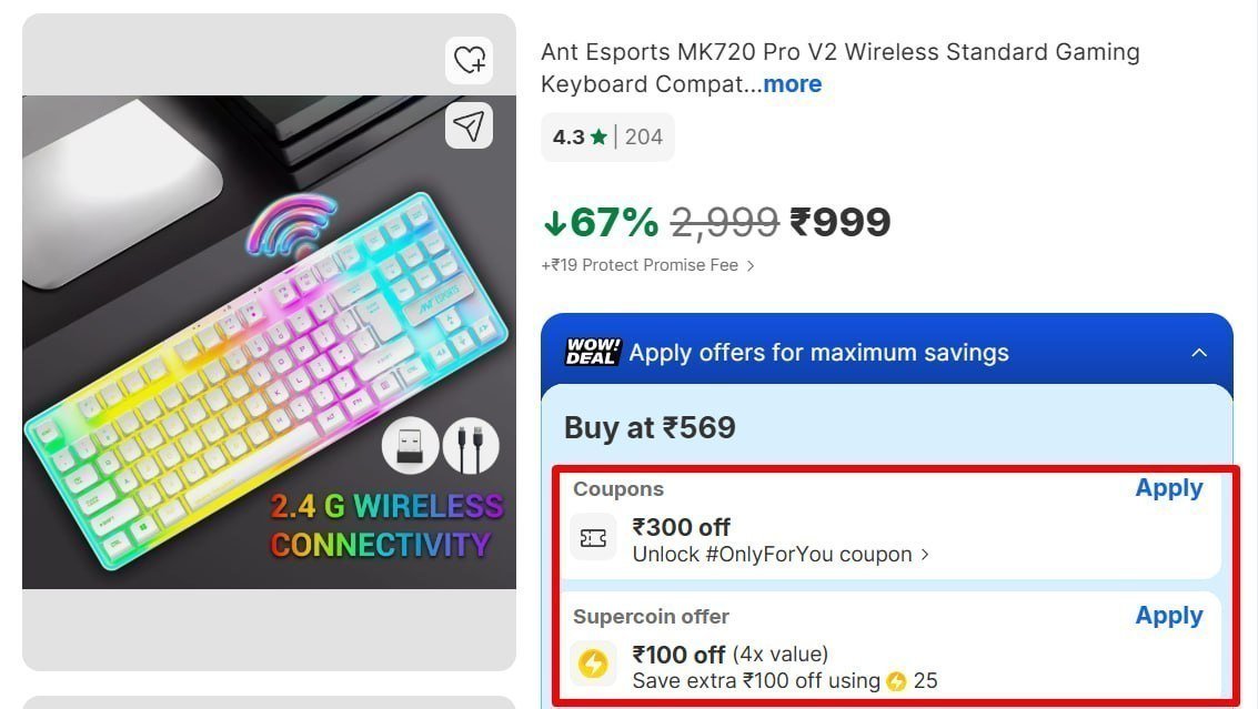 Fast check in all your Flipkart accounts 

Apply coupon + supercoin 



Amazon selling at 1k

More Details 👉 

📢 Join WhatsApp Deals


#DealsHeaven #LootDeals #BestDeals
#deals 
#budgetfriendly...