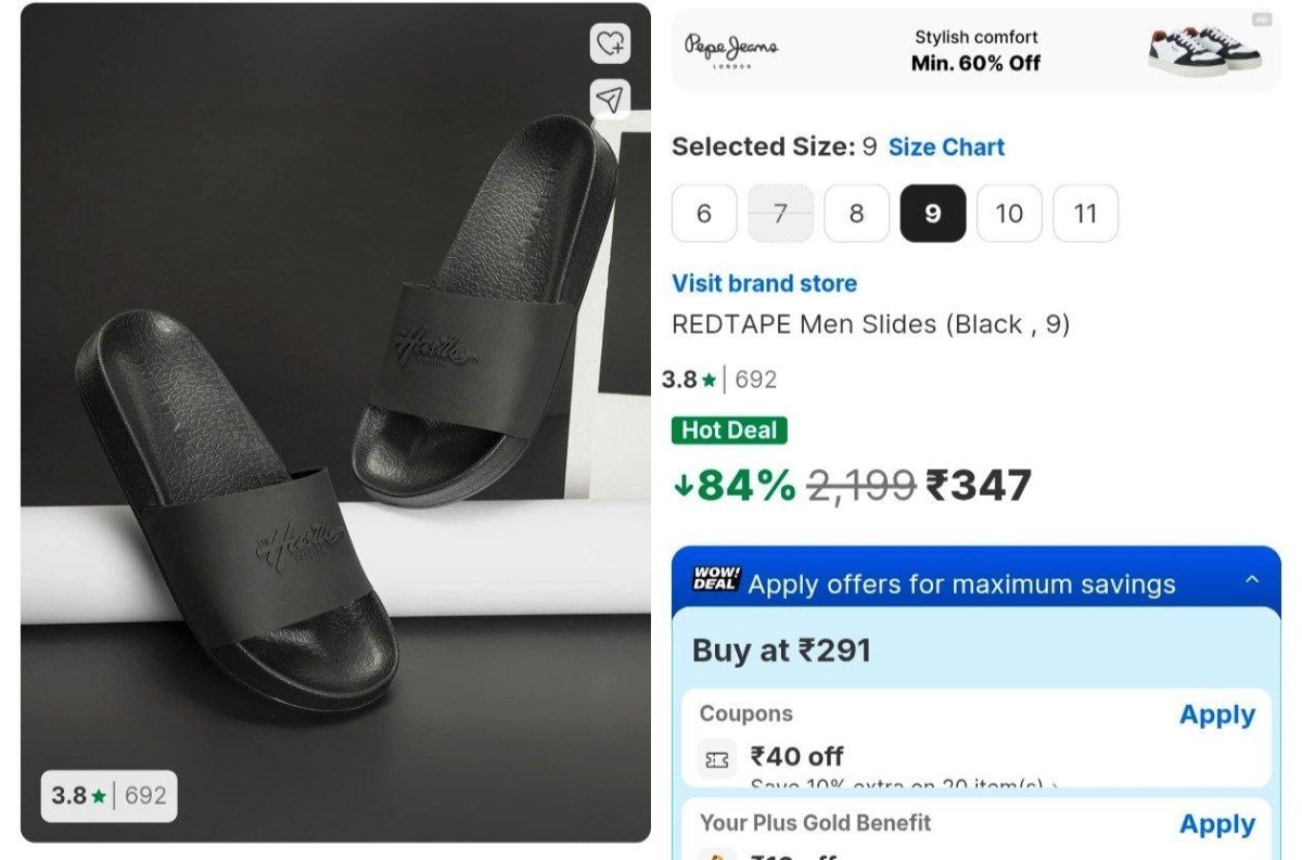 .

Red Tape Men's Slides 🔥 
347₹



More Details 👉 

📢 Join WhatsApp Deals


#DealsHeaven #LootDeals #BestDeals
#deals 
#budgetfriendly 
#hotdeals
#trending
#dealoftheday
