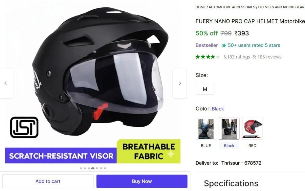 🔥  Motorbike Helmet at ₹393

🔗 

More Details 👉 

📢 Join WhatsApp Deals


#DealsHeaven #LootDeals #BestDeals
#deals 
#budgetfriendly 
#hotdeals
#trending
#dealoftheday